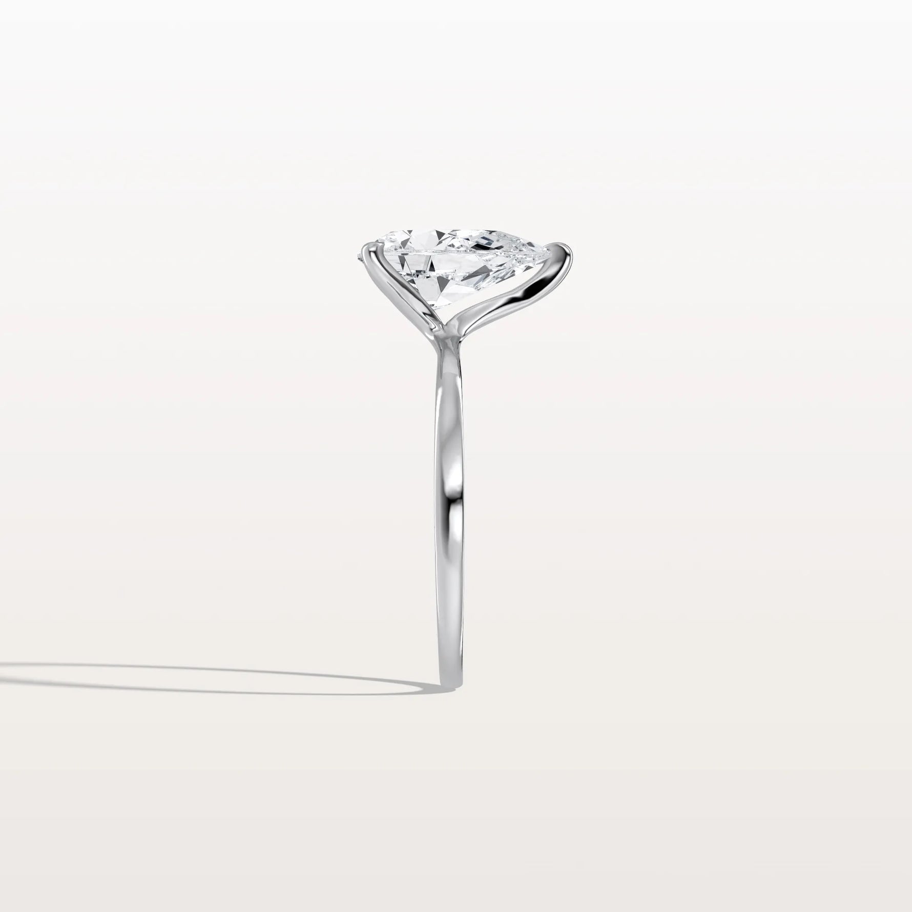 2CT Pear Cut Lab Diamond Engagement Ring In 14K Gold - Rings