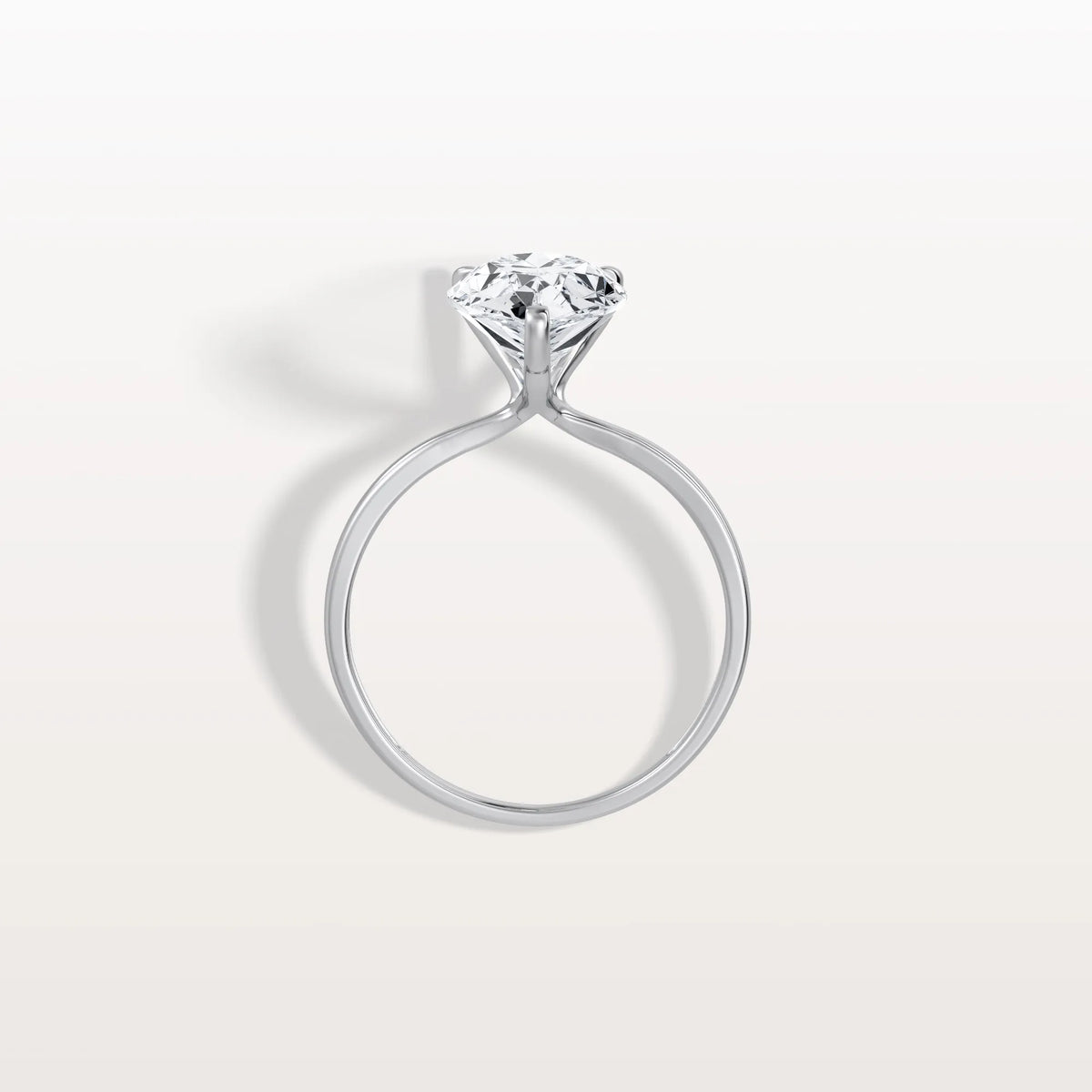 3CT Pear Cut Lab Diamond Engagement Ring In 14K Gold - Rings