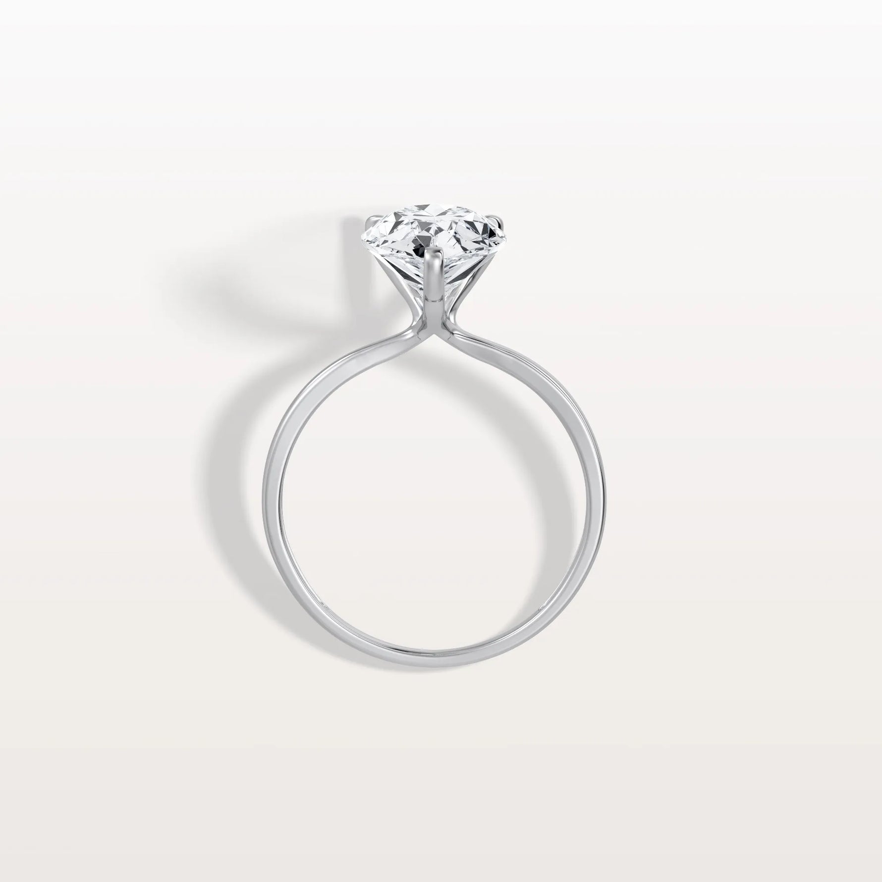 3CT Pear Cut Lab Diamond Engagement Ring In 14K Gold - Rings