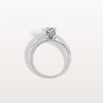 1CT Pear Cut Lab Grown Diamond Engagement Ring With Basket Setting - Rings