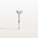 1CT Pear Cut Lab Grown Diamond Engagement Ring With Basket Setting - Rings