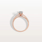 1CT Pear Cut Lab Grown Diamond Engagement Ring With Basket Setting - Rings