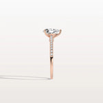 1CT Pear Cut Lab Grown Diamond Engagement Ring With Basket Setting - Rings