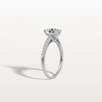 1CT Pear Cut Lab Grown Diamond Engagement Ring With Basket Setting - Rings