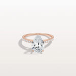 2CT Pear Cut Lab Grown Diamond Engagement Ring With Basket Setting - Rings