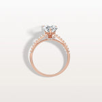 2CT Pear Cut Lab Grown Diamond Engagement Ring With Basket Setting - Rings