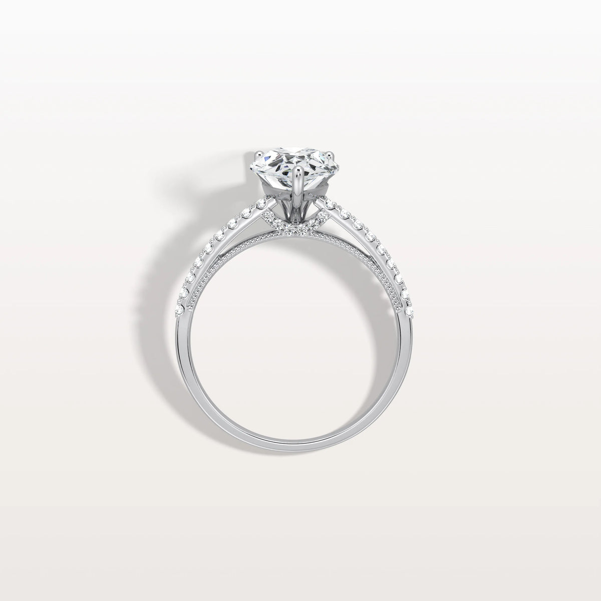 2CT Pear Cut Lab Grown Diamond Engagement Ring With Basket Setting - Rings