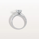 2CT Pear Cut Lab Grown Diamond Engagement Ring With Basket Setting - Rings