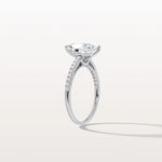 2CT Pear Cut Lab Grown Diamond Engagement Ring With Basket Setting - Rings