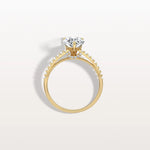 2CT Pear Cut Lab Grown Diamond Engagement Ring With Basket Setting - Rings