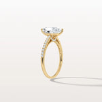 2CT Pear Cut Lab Grown Diamond Engagement Ring With Basket Setting - Rings