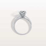 3CT Pear Cut Lab Grown Diamond Engagement Ring With Basket Setting - Rings