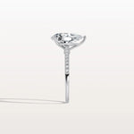 3CT Pear Cut Lab Grown Diamond Engagement Ring With Basket Setting - Rings