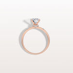 1CT Hidden Halo Lab Diamond Engagement Ring with Side Accents - Rings