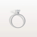 1 CT Lab Grown Pear Engagement Ring with Hidden Halo - Rings
