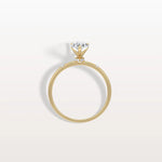 1 CT Lab Grown Pear Engagement Ring with Hidden Halo - Rings