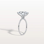 3CT Lab Grown Pear Engagement Ring with Hidden Halo - Rings