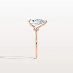 3CT Lab Grown Pear Engagement Ring with Hidden Halo - Rings