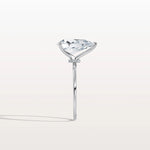 3CT Lab Grown Pear Engagement Ring with Hidden Halo - Rings