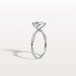 1CT Pear Lab Diamond Engagement Ring–Twisted 14K Gold Band - Rings