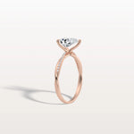 1CT Pear Lab Diamond Engagement Ring–Twisted 14K Gold Band - Rings