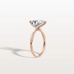 2CT Pear Lab Diamond Engagement Ring–Twisted 14K Gold Band - Rings