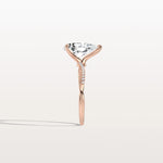 2CT Pear Lab Diamond Engagement Ring–Twisted 14K Gold Band - Rings