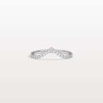 Lab Diamonds V - Shaped Wedding Band in 14K Gold/Platinum - Rings