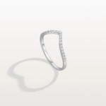 Lab Diamonds V - Shaped Wedding Band in 14K Gold/Platinum - Rings