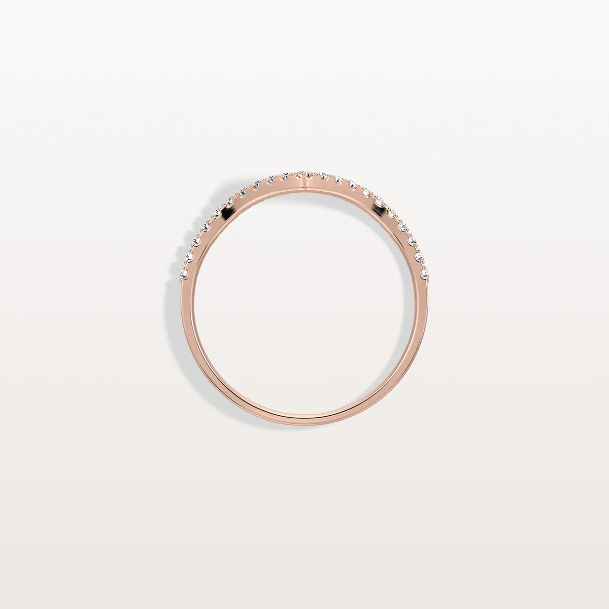 Lab Diamonds V - Shaped Wedding Band in 14K Gold/Platinum - Rings