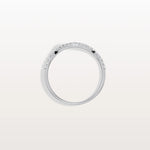 Lab Diamonds V - Shaped Wedding Band in 14K Gold/Platinum - Rings