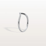 Lab Diamonds V - Shaped Wedding Band in 14K Gold/Platinum - Rings