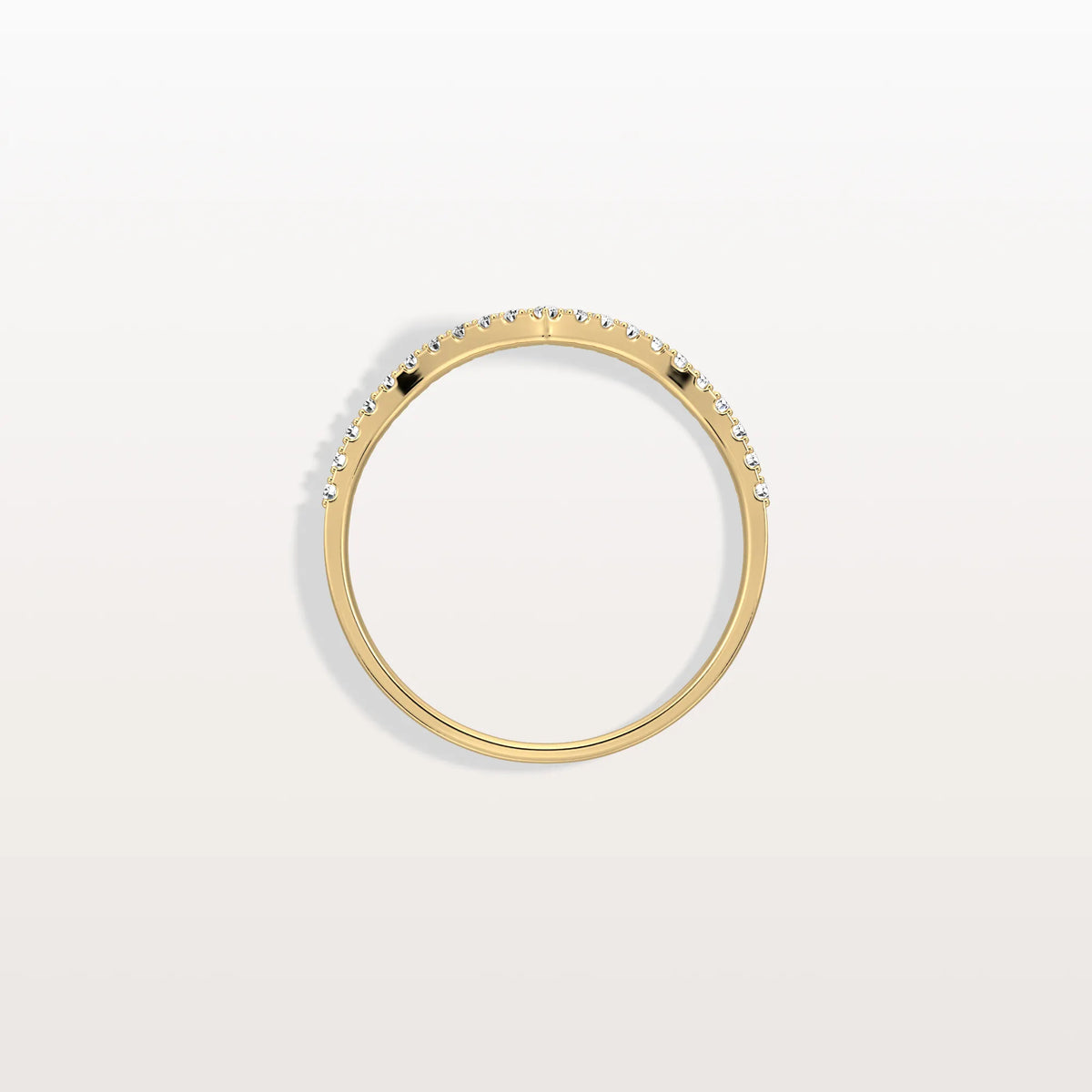 Lab Diamonds V - Shaped Wedding Band in 14K Gold/Platinum - Rings