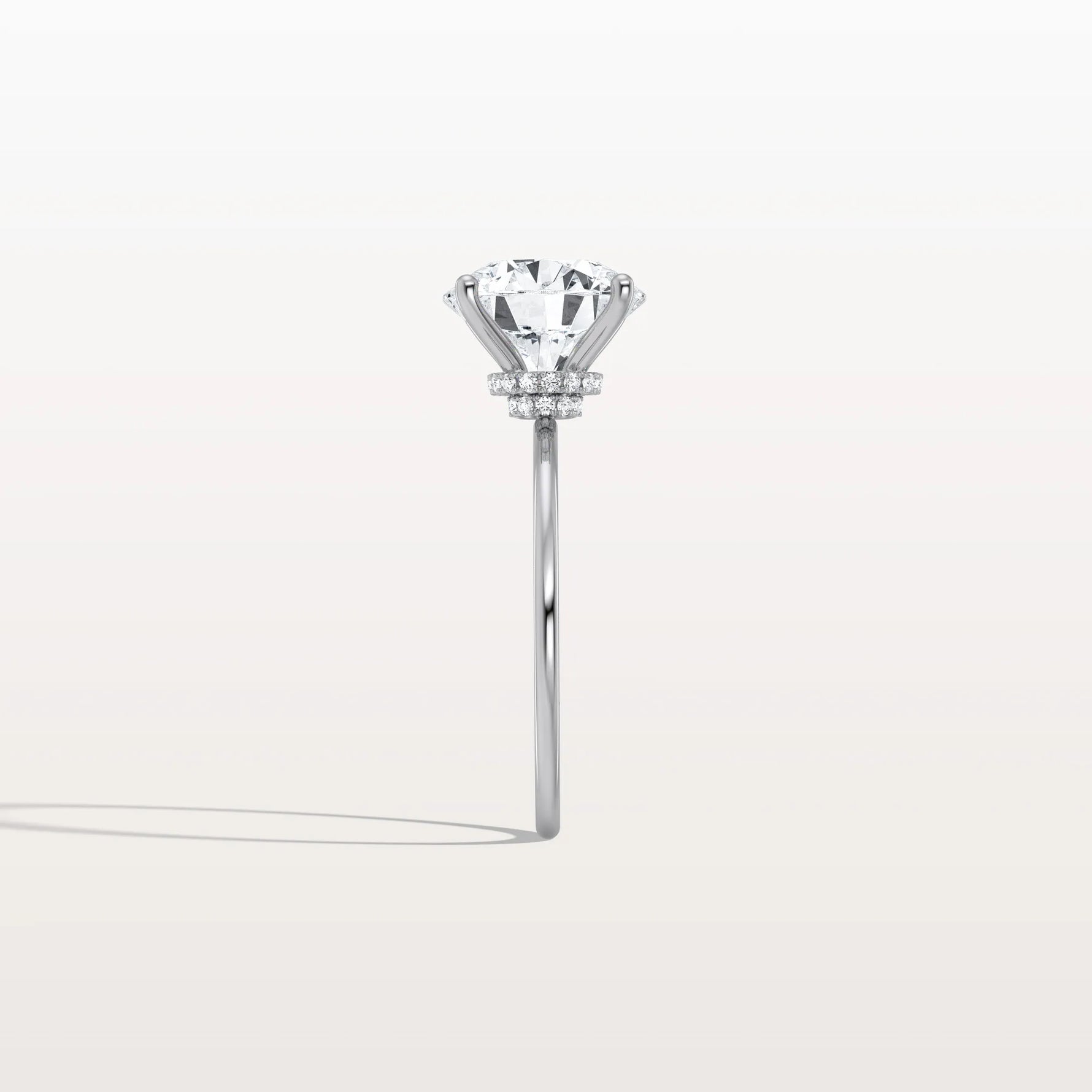 3CT Round Lab Grown Diamond Double Hidden Halo Ring - Rings