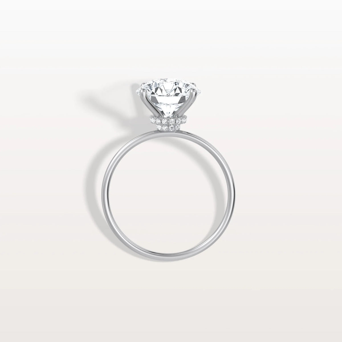 3CT Round Lab Grown Diamond Double Hidden Halo Ring - Rings