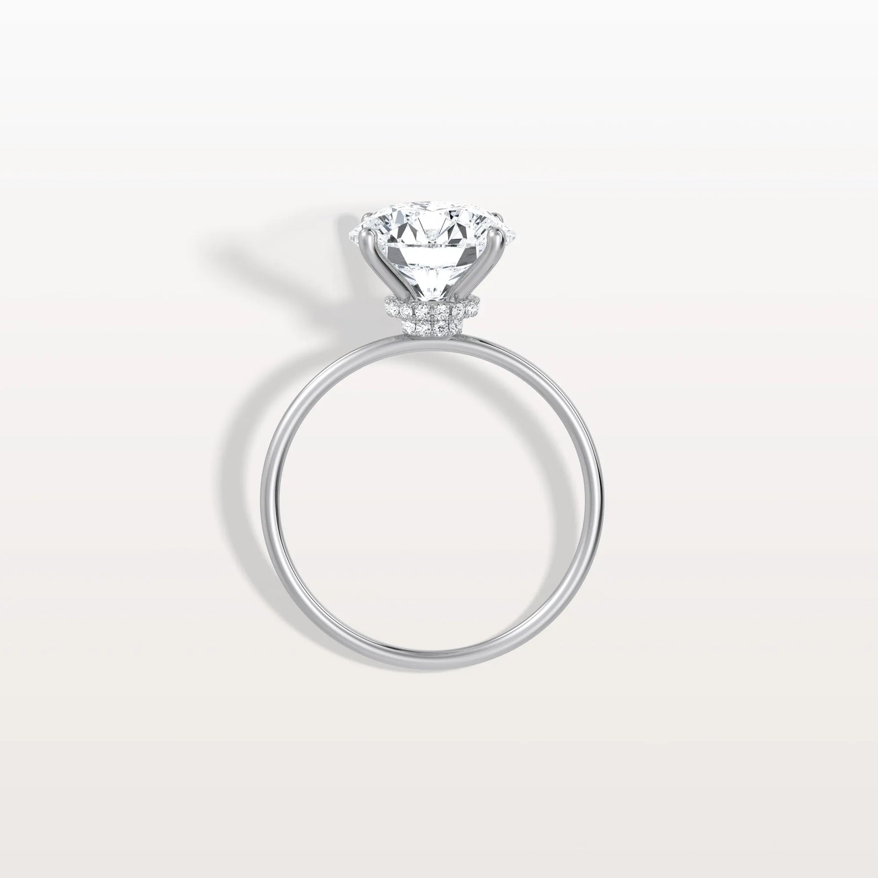 3CT Round Lab Grown Diamond Double Hidden Halo Ring - Rings