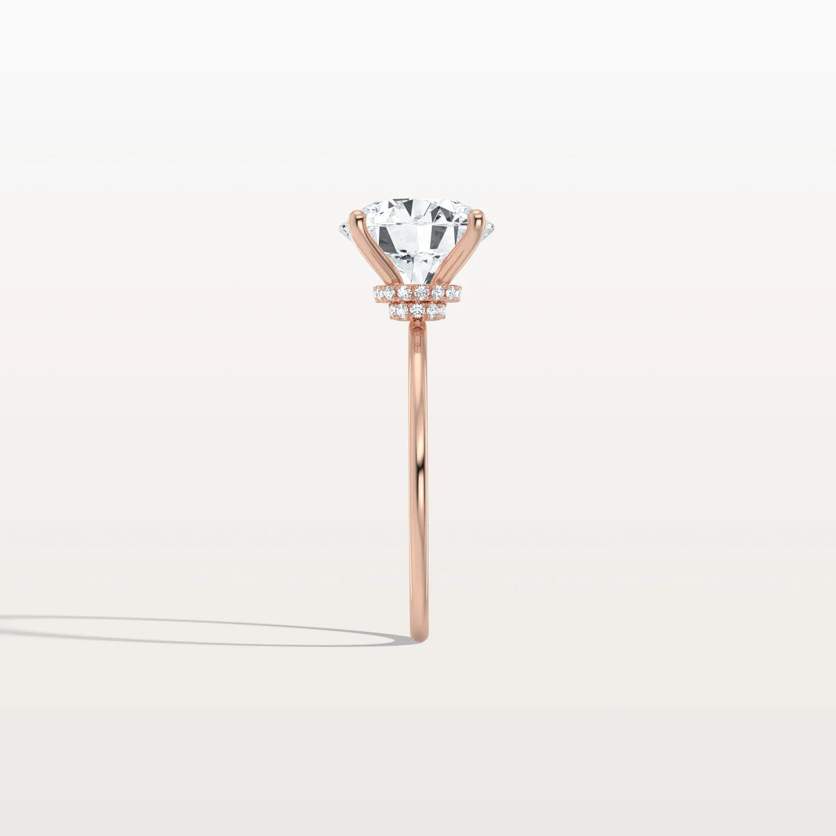 3CT Round Lab Grown Diamond Double Hidden Halo Ring - Rings