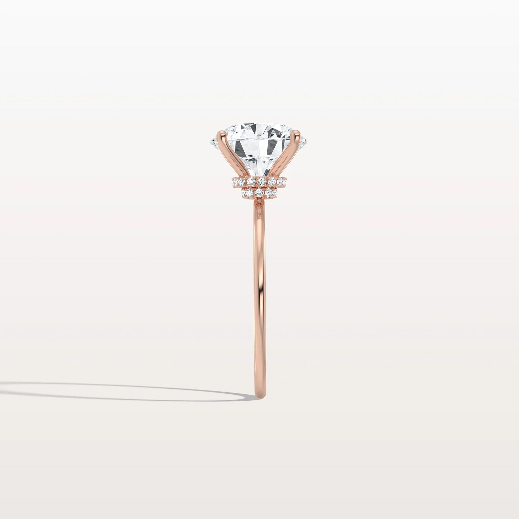 3CT Round Lab Grown Diamond Double Hidden Halo Ring - Rings