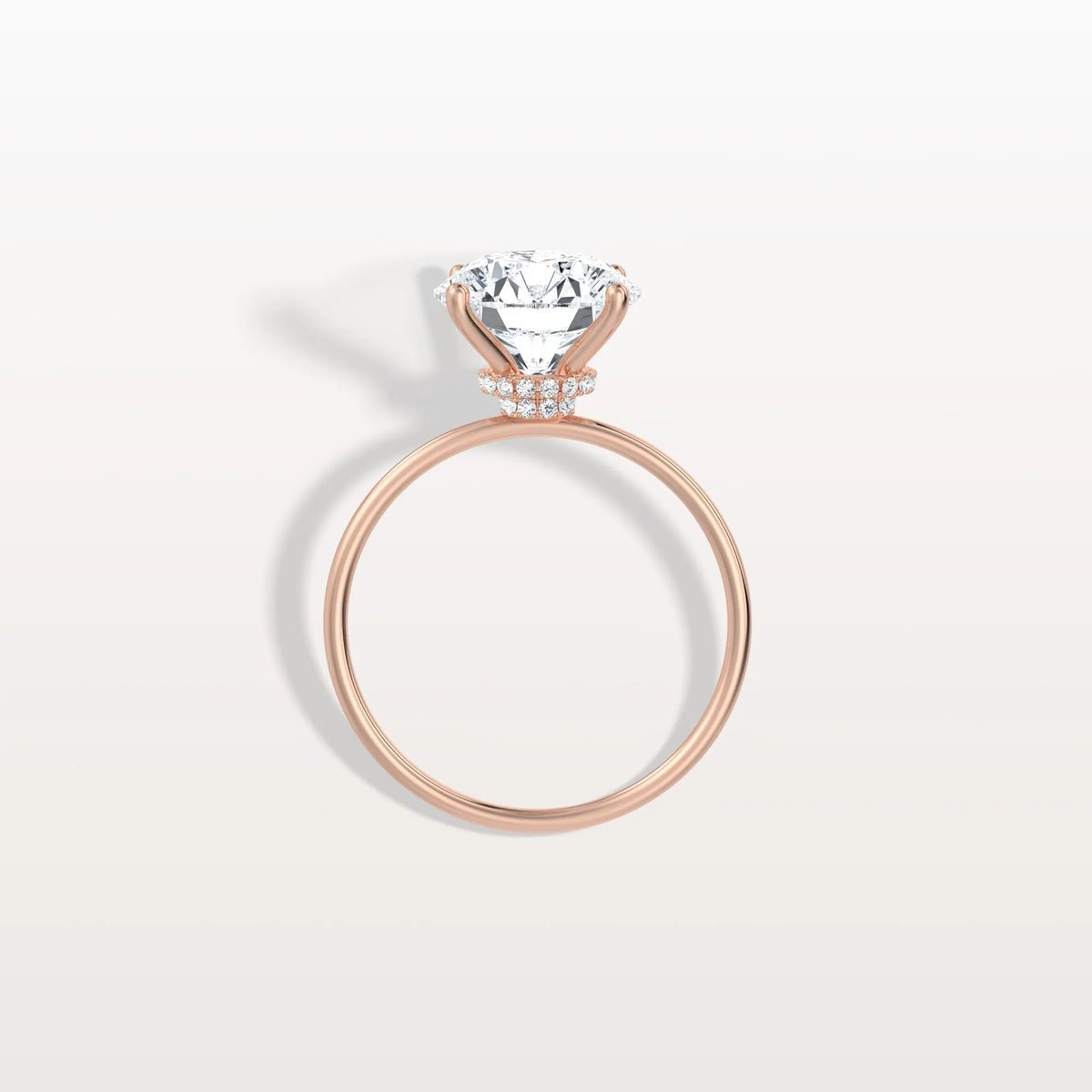 3CT Round Lab Grown Diamond Double Hidden Halo Ring - Rings