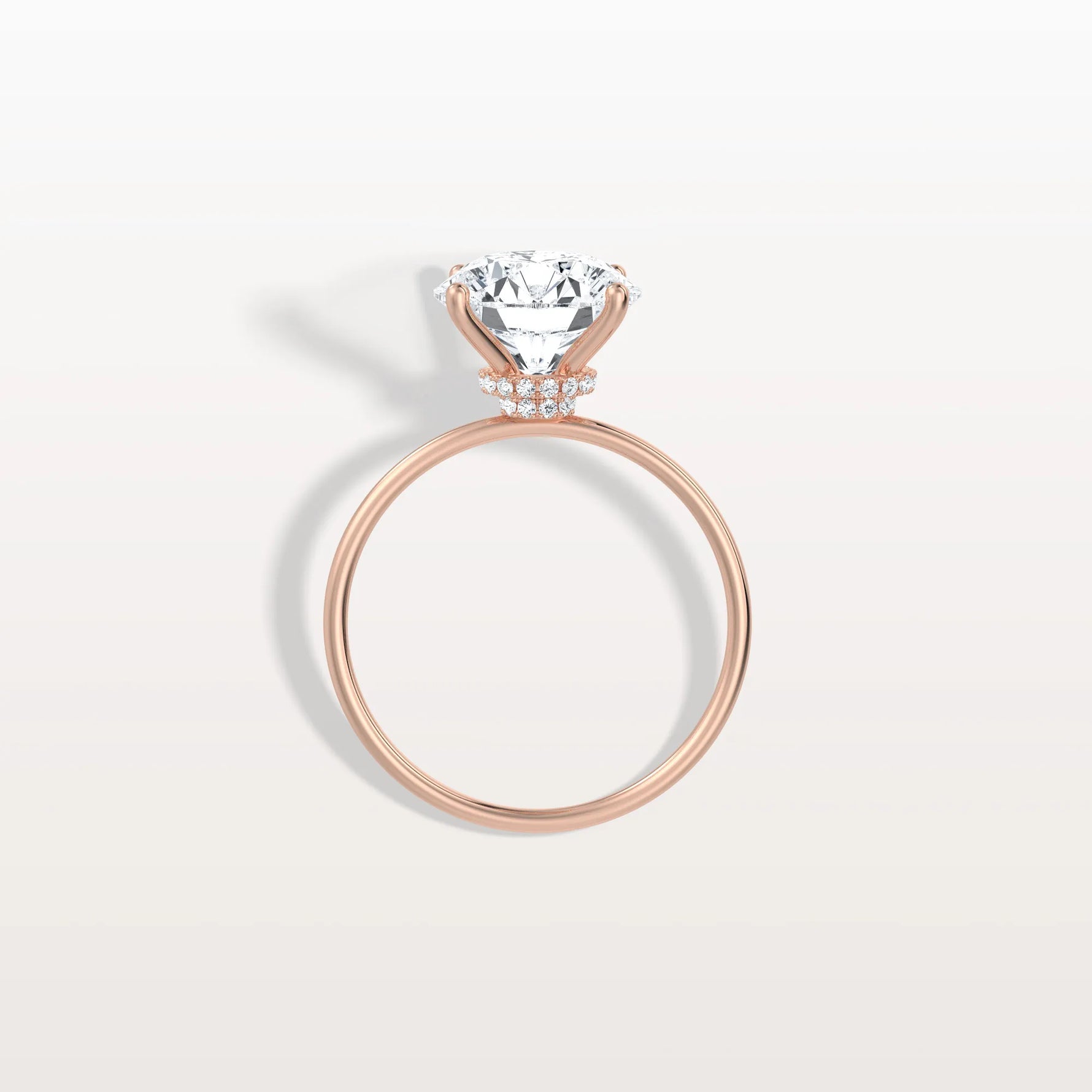 3CT Round Lab Grown Diamond Double Hidden Halo Ring - Rings