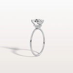 Double Hidden Halo Promise Ring with 1CT Pear Lab Grown Diamond - Rings