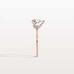 Double Hidden Halo Promise Ring with 1CT Pear Lab Grown Diamond - Rings