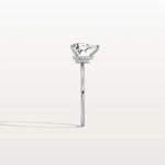 Double Hidden Halo Promise Ring with 1CT Pear Lab Grown Diamond - Rings