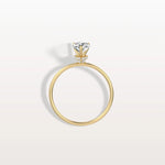 Double Hidden Halo Promise Ring with 1CT Pear Lab Grown Diamond - Rings