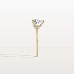 Double Hidden Halo Promise Ring with 1CT Pear Lab Grown Diamond - Rings