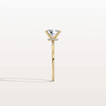 1CT Oval Lab Grown Diamond Hidden Halo Engagement Ring - Rings
