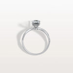 1CT Emeral Cut Lab Diamond Twisted Engagement Ring In Solid Gold/Platinum - Rings