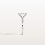 2CT Emeral Cut Lab Diamond Twisted Engagement Ring In Solid Gold/Platinum - Rings