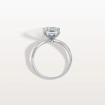 3CT Emeral Cut Lab Diamond Twisted Engagement Ring In Solid Gold/Platinum - Rings