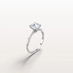 1CT Asscher Cut Lab Diamond Twisted Engagement Ring In Solid Gold/Platinum - Rings